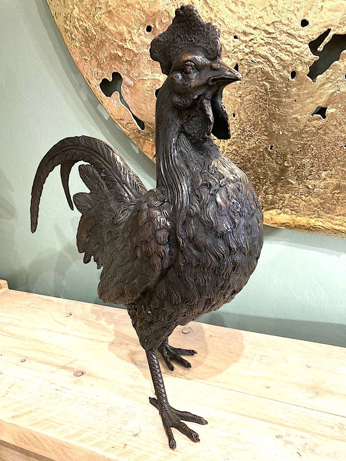 Bronzefigur Kaufen Vogel Hahn Kuno Bronzeskulptur Bronzetier